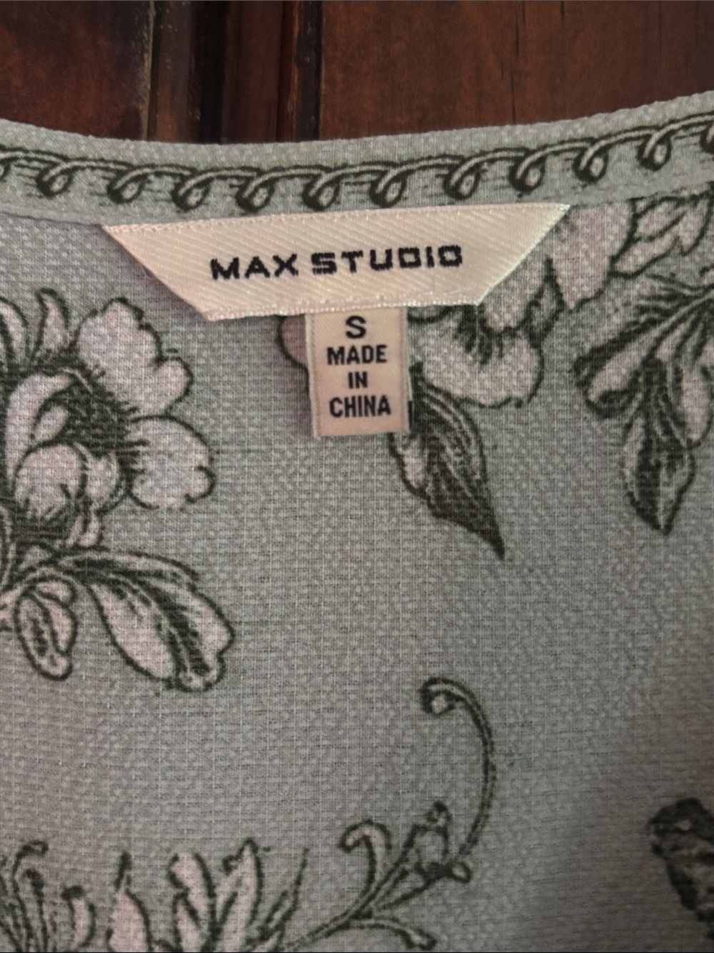 Max Studio Sage Green Floral Maxi Dress with Smocked Waist - Picture 2 of 7